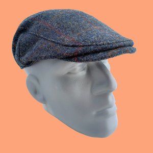 Classic Blue Tweed Flat Cap